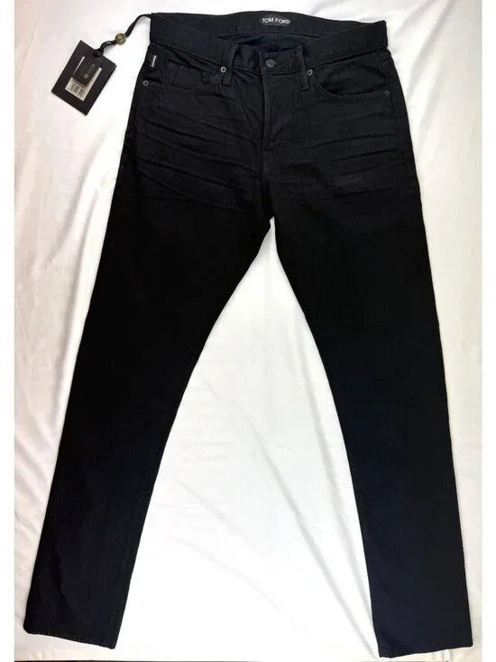 NWT Tom Ford Black Stretch Denim Slim Size 32 $820 - Picture 3 of 16
